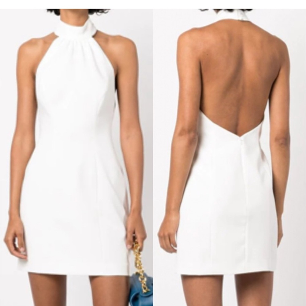 Elegant White Halter Dress